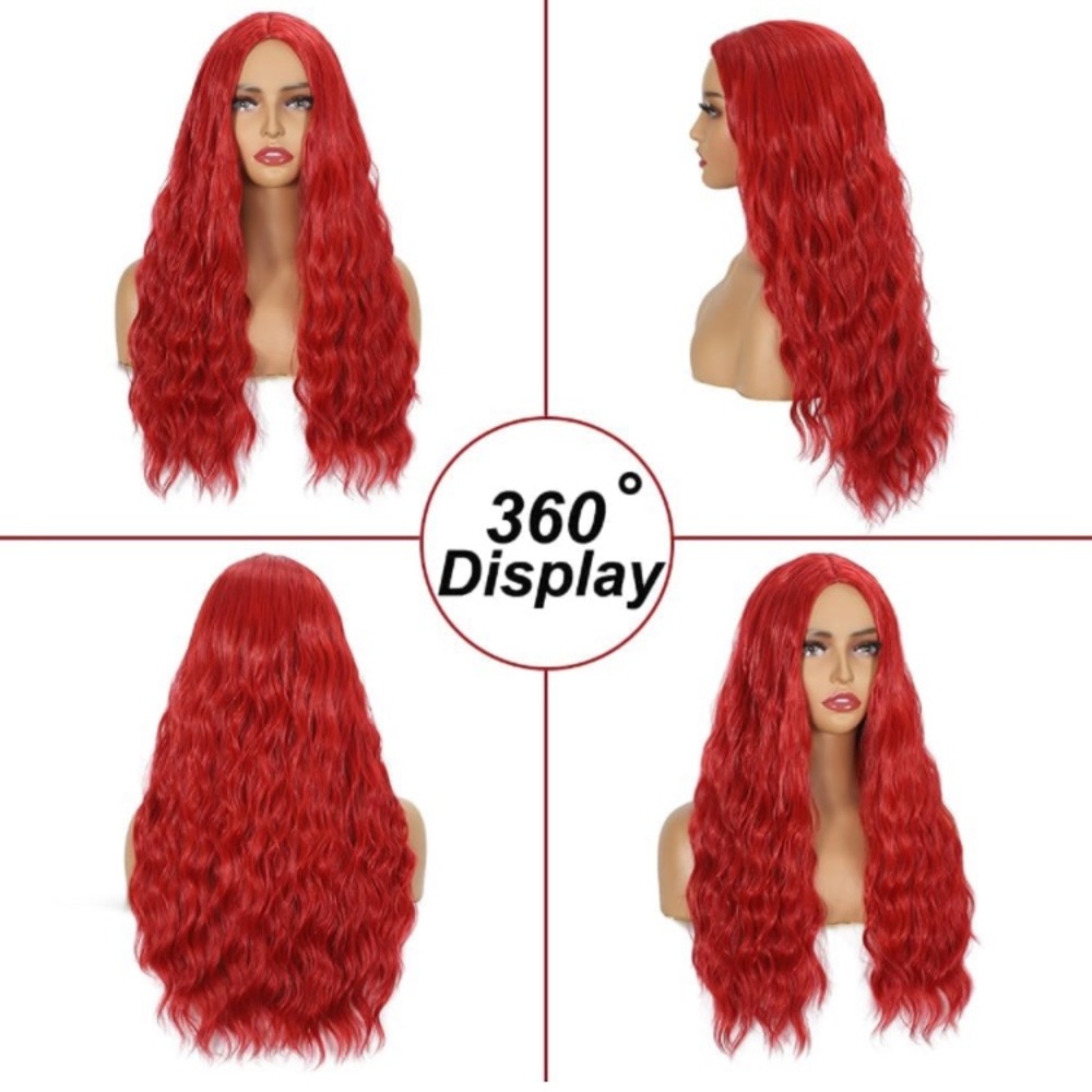 Red Wavy Long Women’s Hair Wig